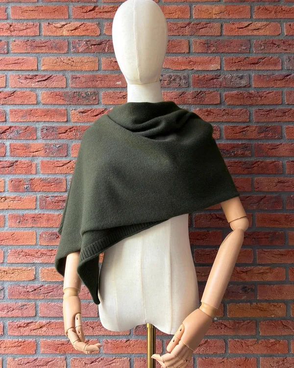 Dark Olive · Merino-Cashmere Wrap